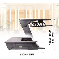 Acheter Duronic Poste/Station de Travail Assis Debout pour écran/Clavier/Souris Noir DM05D21 | Manuel | Hauteur Ajustable 13 – 49 cm | 90 x 52 cm | 13 kg | Acier | Espace de Travail Ergonomique