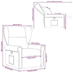 vidaXL Fauteuil inclinable Vert foncé Tissu pas cher