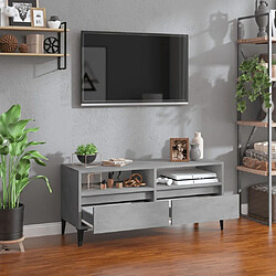 Avis Maison Chic Meuble TV scandinave - Banc TV pour salon gris béton 100x34,5x44,5 cm bois d'ingénierie -MN91604