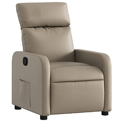 vidaXL Fauteuil inclinable Cappuccino Similicuir