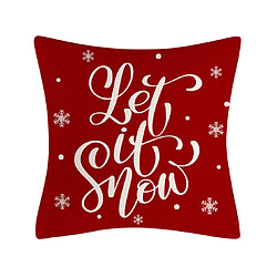 P69 4pcs 45 * 45cm Christmas De Noël Bénédiction Modèle de bénédiction Linge Taie d'oreiller Maison de vacances Accueil Taie d'oreiller Sofa Coussin Coussin Coussin