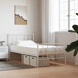 vidaXL Matelas en mousse blanc 80x220 cm dureté H2 H3