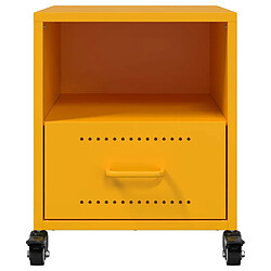 Acheter vidaXL Tables de chevet 2 pcs jaune moutarde 36x39x43,5 cm acier