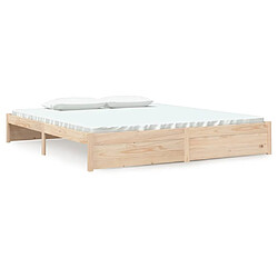 vidaXL Cadre de lit sans matelas bois massif 180x200 cm