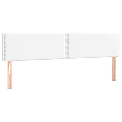 Maison Chic Lot de 2 Têtes de lit design Blanc pour chambre - Décoration de lit 100x5x78/88 cm Similicuir -MN48886