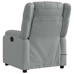 Acheter vidaXL Fauteuil de massage inclinable électrique gris clair tissu