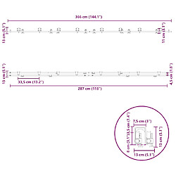 vidaXL Kit fixation porte coulissante 183 cm Acier inoxydable Argenté pas cher