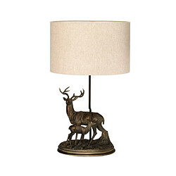 Elstead Lighting Lampe de table Amelia Résine,toile de jute Patine Bronze