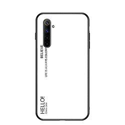 Coque en TPU hybride de couleur dégradé blanc pour votre Realme 6