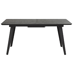 Beliani Table de salle à manger extensible noire 160/200 x 90 cm IRVINGTON pas cher