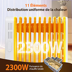 Aigostar Radiateur à bain d'huile 11 éléments. 2300W Radiateurs électriques - Cozy