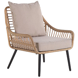 Acheter Beliani Ensemble pour bistro avec coussin Naturel LAURETO