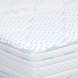 Mes Matelas mousse HR + mémoire 80x200 cm - THERM pas cher