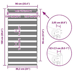 vidaXL Store zèbre blanc 90x100 cm largeur du tissu 85,9 cm polyester pas cher