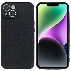 Coque en TPU mat, anti-empreintes digitales, anti-rayures pour votre iPhone 14 - noir