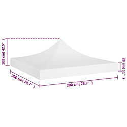 Acheter vidaXL Toit de tente de réception 2x2 m Blanc 270 g/m²