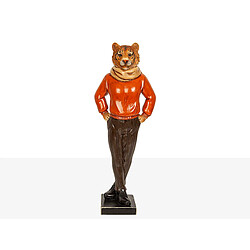 Figurine Décorative Romimex Rouge Résine Tigre 14 x 37 x 10 cm