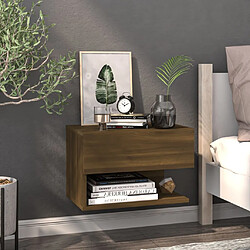 Avis Maison Chic Lot de 2 Tables de Chevet murales - Tables de Nuit Chêne marron