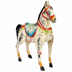 Figurine Décorative Alexandra House Living Bois de manguier Cheval 9 x 34 x 31 cm