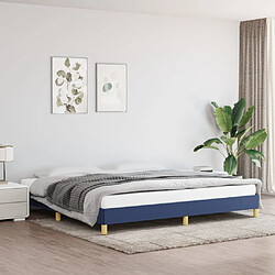 vidaXL Cadre de lit sans matelas bleu 200x200 cm tissu