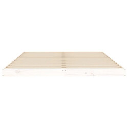 Acheter vidaXL Cadre de lit sans matelas blanc 140x190 cm bois de pin massif