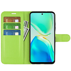 Etui en PU texture litchi, fermoir magnétique avec support pour votre Vivo S15 Pro 5G/V25 Pro 5G - vert