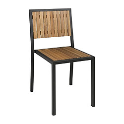 Avis Chaise en Acier & Bois d'Acacia - Lot de 4 - Bolero