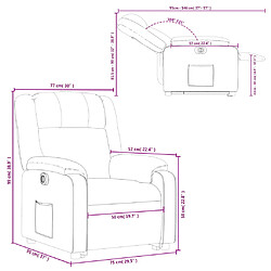 vidaXL Fauteuil inclinable électrique gris similicuir pas cher