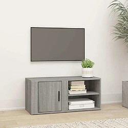 Maison Chic Meuble TV scandinave gris - Banc TV pour salon Sonoma 80x31,5x36 cm Bois d'ingénierie -MN62588