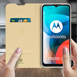 Avis Housse Motorola Moto E7 Porte-carte Fonction Support Dux Ducis doré