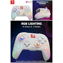 NC CASQUE PC NINTENDO SWITCH ROUGE ET BLEU + Manette SANS FIL Bluetooth SWITCH ZELDA WAVE WHITE SWIT LED RVB Officielle Nintendo