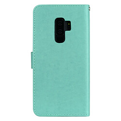 Avis Wewoo Housse Étui vert et rose pour Samsung Galaxy S9 + en relief horizontal flip en cuir PU avec titulaire fentes cartes porte-monnaie