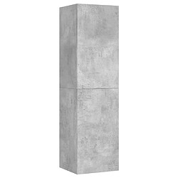 vidaXL Meuble TV Gris béton 30,5x30x110 cm Bois d’ingénierie