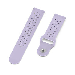 Avis Bracelet en silicone Trous respirants de 22 mm violet clair pour votre POLAR Vantage M