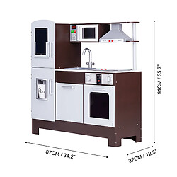 Acheter Cuisine de jeu enfant garçon fille mixte en bois effet lumière et sonore avec tableau électrique Gris Munich Teamson Kids TD-13411A