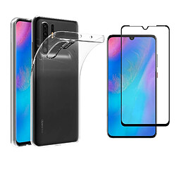 Xeptio Huawei P30 PRO verre trempé protection écran vitre Full cover noir ET coque transparente