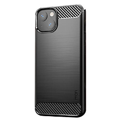 Coque en TPU MOFI anti-rayures, texture en fibre de carbone noir pour votre iPhone 13 mini 5.4 pouces