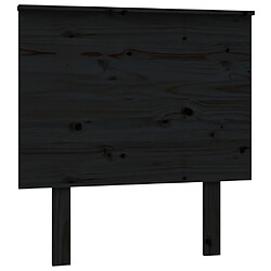 vidaXL Tête de lit Noir 79x6x82,5 cm Bois massif de pin