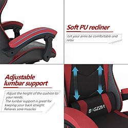 Acheter RATTANTREE Chaise de Gaming Ergonomique, Fauteuil gamer, Dossier Inclinable à 155, avec Lombaire&Appui-Tête Appui, chaise gamer, PU Cuir Chaise Bureau, fauteuil gamer, chaise bureau gaming, Noir Rouge