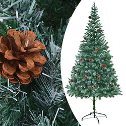 vidaXL Arbre de Noël artificiel pré-éclairé/boules pommes de pin 210cm