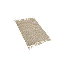 Beliani Tapis beige à carreaux 50 x 80 cm ADABAG