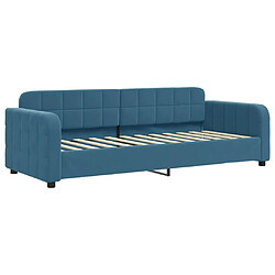 vidaXL Lit de repos sans matelas bleu 80x200 cm velours