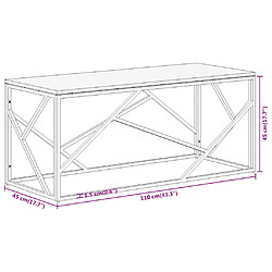 vidaXL Table basse doré acier inoxydable et bois de mélèze massif pas cher