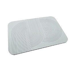 Tapis super absorbent HYDROWONDER - VENTEO - Tapis de bain antidérapant pour la douche - Forte absorption d'eau - Design et confortable - Séchage rapide - 60 x 40 cm - Blanc et Gris