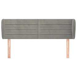 Avis Maison Chic Tête de lit scandinave avec oreilles,meuble de chambre Gris clair 147x23x78/88 cm Velours -MN25671