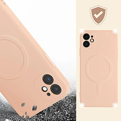 Acheter Avizar Coque Magsafe iPhone 12 Mini Silicone Intérieur Soft-touch Mag Cover rose gold