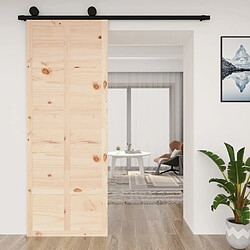 vidaXL Porte de grange 80x1,8x214 cm Bois massif de pin