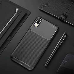 Wewoo Coque en TPU antichoc Texture fibre de carbone Beetle Series pour HuY6 Pro (2019) (Noir)