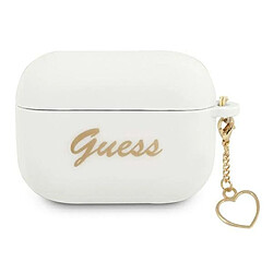 Guess Maroquinerie Guess GUAPLSCHSH Coque de Protection en Silicone pour AirPods Pro Blanc