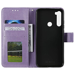 Acheter Etui en PU fleur violet pour votre Xiaomi Redmi Note 8